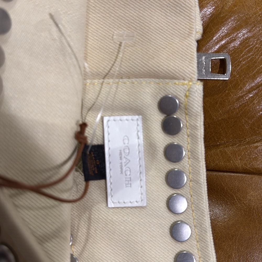 COACH mini skirt rare cream with embellishments NWT - Picture 4 of 7